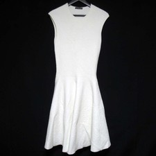 Alexander McQueen Womens Dress XXS White Floral Embossed Luxury Auth
