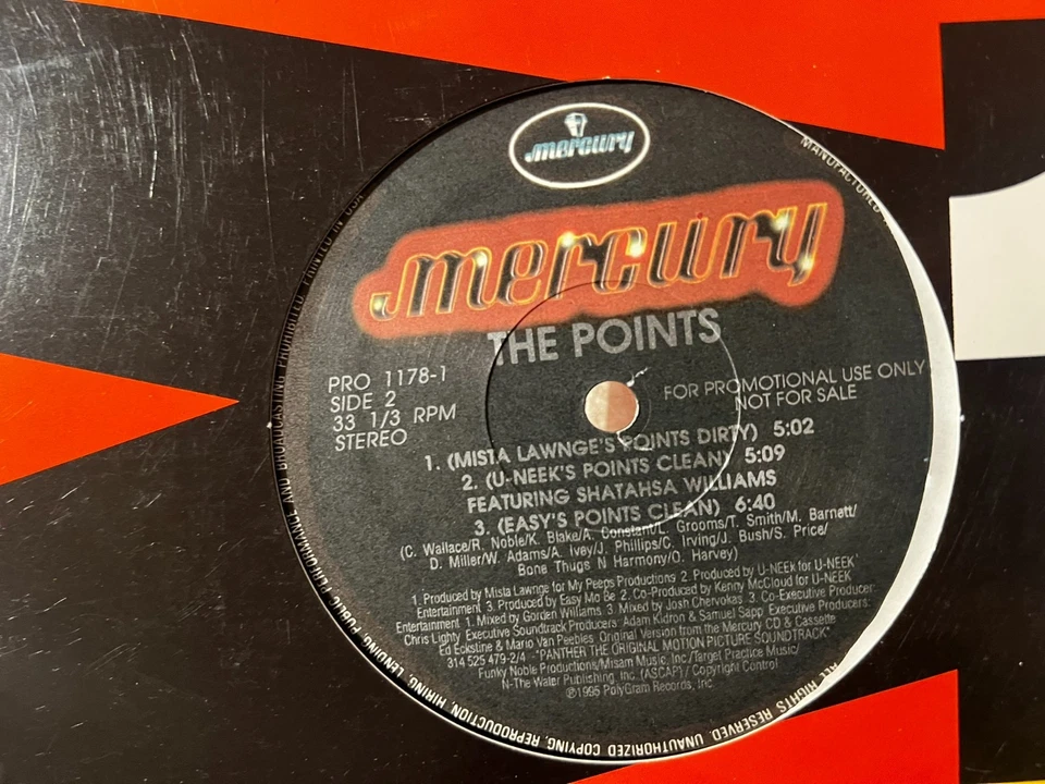 Various – The Points Vinyl 12" 1995 Bone Thugs-N-Harmony Notorious B.I.G. Redman - Image 4 of 4