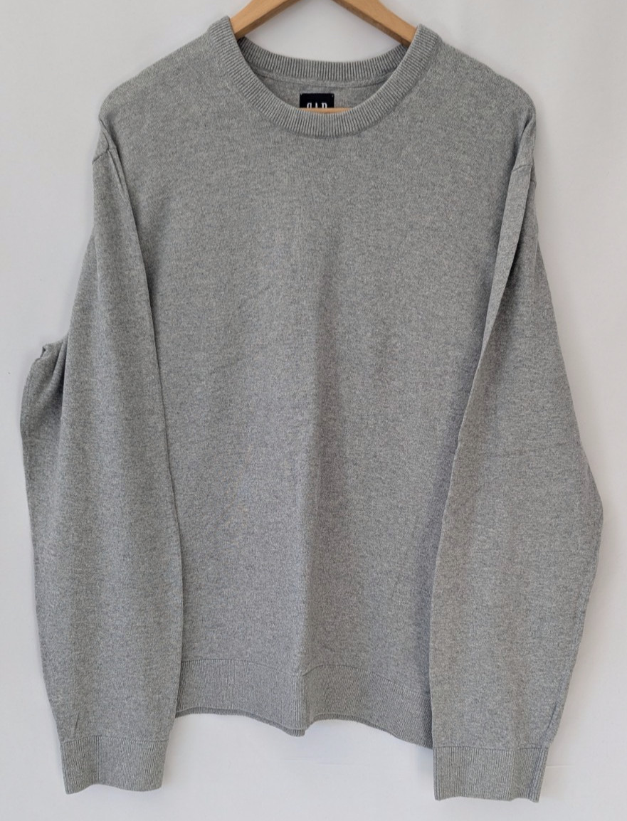 Gap Grey Lightweight Knitted Pullover Jumper Size… - image 1