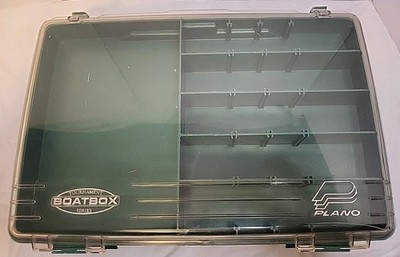 Plano 1155 Green Boatbox Transparent Lid Tackle Box Fishing Multi Compartment 