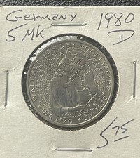 Germany Federal Republic 1980 5 Mark  COIN 