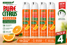 Pure Citrus Orange Air Freshener 4oz Pack of 4 New Style Nozzle Odor Eliminator