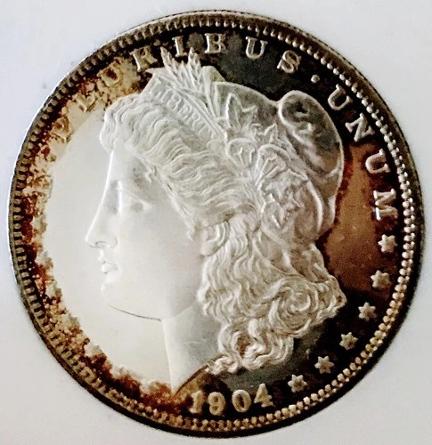 1904 O MORGAN DOLLAR! SUPERB GEMBU+++ CAMEO DMPL! 30+INCH BLK MIRRORS NR #64645