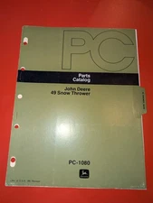 John Deere 49 Snow Thrower Parts Catalog #PC-1080