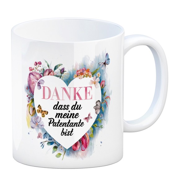 Danke Patentante Kaffeebecher Herz Danksagung-image