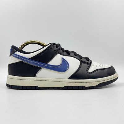 Nike Dunk Low Next Nature ältere Jungen schwarz weiß Leder Turnschuhe UK Größe 6