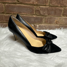 Kate Spade Womens Black Leather Suede Bow Stiletto Heel Size 9