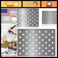Heavy Duty Stainless Steel American Flag 50 Star Stencils - 3 Sizes Available
