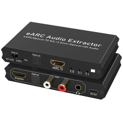 192KHz eARC/ARC Audio Extractor, Digital to Analog Audio Converter, HDMI eARC...