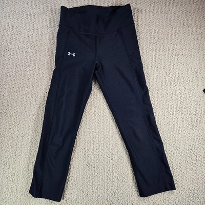 Under Armour Womens XS Black Capri Leggins with Zipped Pocket