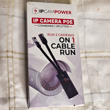 IPCAMPOWER PoE Combiner/Splitter Cable Run 2 IP Cameras 1 Cable RJ45-RJ45