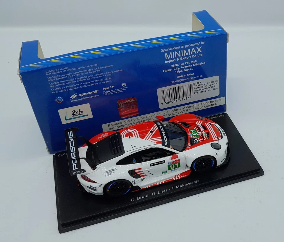 SPARK 1/43 PORSCHE 911 RSR #91 LE MANS 2020 - Image 2 of 3