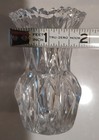 2 Vintage Cut Lead Crystal Faceted Design Glass Toothpick Holder Sawtooth Edge — photo 3