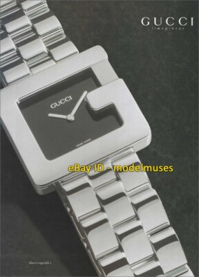 ヴィンテージ ポスター　GUCCI vintage GUCCI Watches 1-Page Magazine PRINT AD 1997 | eBay