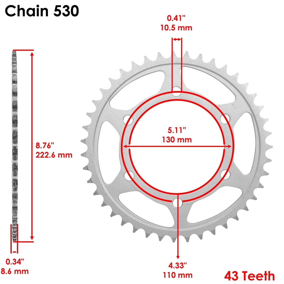 Kit de cadena de transmisión y piñones para Yamaha R1 YZF-R1 YZF1000R 1998 1999 2000-2003 Foto 4 de 4