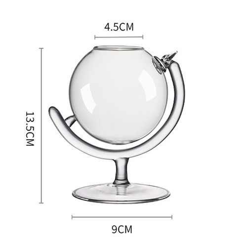 Creative Cocktail Glass Goblet Glass Globe Shape Bubble Cups Slanted Martini Cup - Picture 3 of 8