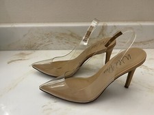 WILD PAIR clear sling back pointed toe stilet...
