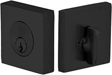 Solid Brass Deadbolt, Single Cylinder, Flat Black, Fits 1-3/4" to 2-1/8" Doors
