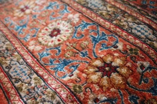 Perser Teppich Ghom Seide Signiert Seidenteppich 205 x 135 Top Orientteppich - Bild 6 von 21