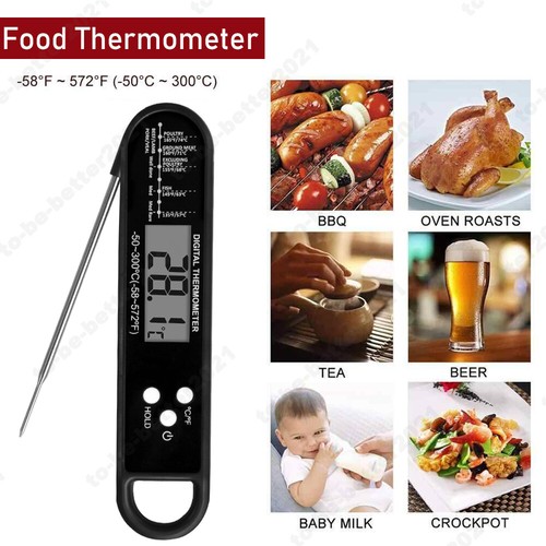Digital Instant Read Meat Steak Thermometer For Kitchen Food BBQ Grill Cooking