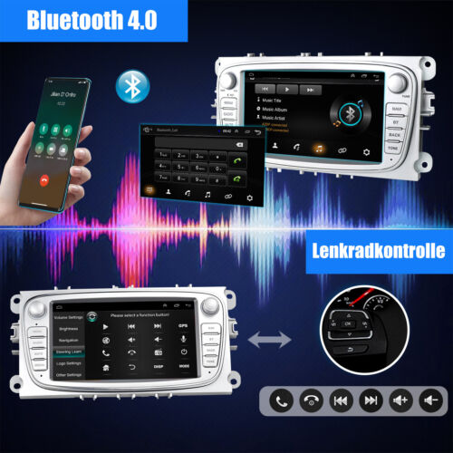 7" Carplay Android 13 Autoradio GPS Nav Für Ford Focus Mondeo Mk4 S/C-Max Galaxy - Bild 9 von 13