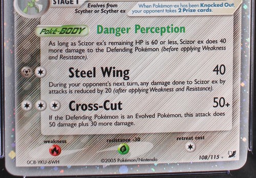 Pokémon ~ Unseen Forces ~ Scizor ex ~ Holo Rare ex ~ CGC 9 Mint ~ #108 - Picture 5 of 8