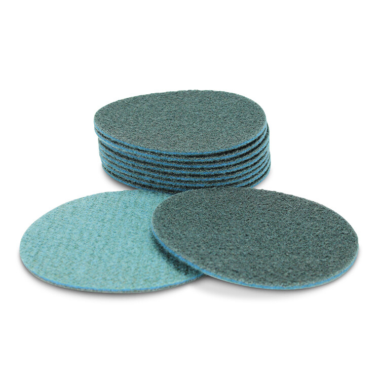 10 Pack - 7" Hook and Loop Surface Conditioning Sanding Discs, Blue - Fine