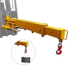 Forklift Jib Boom Crane 6600 LB/3T Forklift Mobile Crane with 2 Hooks Warehouse 