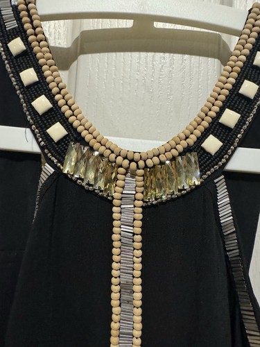 Sass And Bide Mini Dress Black Cut And Polish Size 6 Viscose Embellishments - Picture 2 of 5