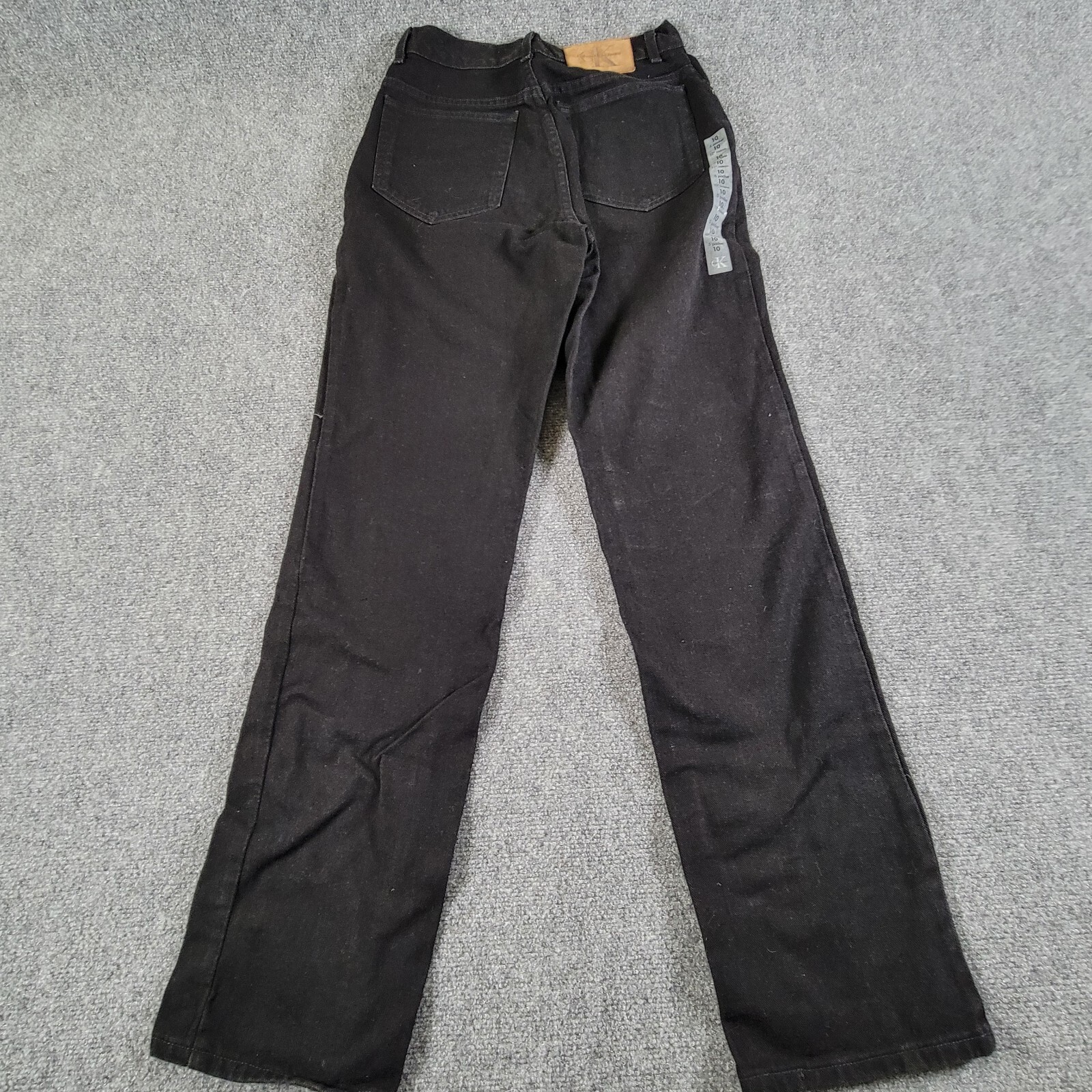 Calvin Klein Womens Jeans (10 Label) Missy Straight Leg Black 5 Pocket NWOT thumbnail 2