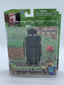 Minecraft Overworld Enderman 3” Figure Accessories~Fully Articulated~Series 1