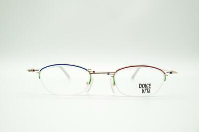 Vintage Casanova DV-43 Mehrfarbig halbrand Brille Brillengestell eyeglasses NOS