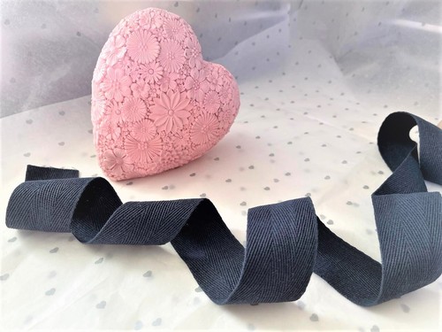 Bertie's Bows BLUES & PURPLES Cotton Herringbone Ribbon tape - 10 15 25 & 40mm - Picture 10 of 13