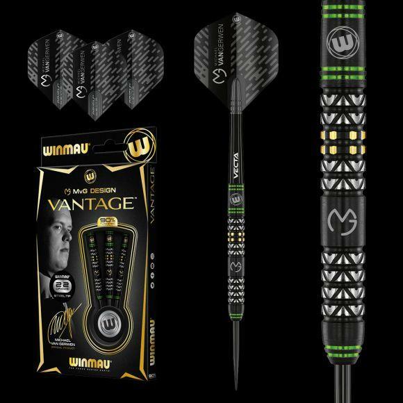 WINMAU MVG VANTAGE 90% TUNGSTEN 22 GRAM STEEL TIP DARTS