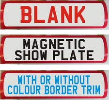 MAGNETIC MOTOR TRADE SHOW ROOM NUMBER PLATE SIGN BLANK WHITE OR YELLOW 2 SIZES