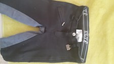 reithose m&auml;dchen 140 schwarz Vollbesatz grau