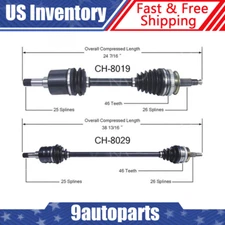For 98-00 Dodge Stratus Plymouth Breeze Chrysler Cirrus Pair Front CV Axle Joint