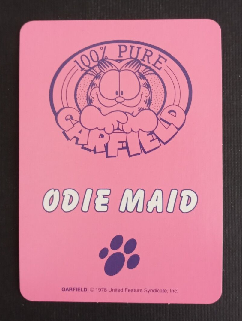 1978 Garfield Odie Maid Card Game Bat Cat Garfield Single Card | eBay