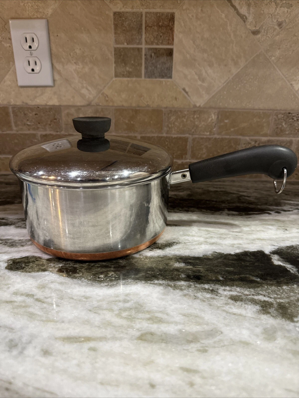 Revere Ware 2 Qt Quart Copper Clad Stainless Sauce Pan W/ Lid Clinton IL