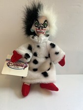 Vintage Disney Store Mini Bean Bag Plush Cruella Deville 101 Dalmations 9 inch