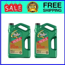 Quaker State Full Synthetic High Mileage 5W-30 Motor Oil, 5 Quart 2 Pack