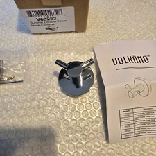 ICO Bath V63253 Volkano Summit Double Robe Hook,Chrome