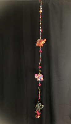 Hand Made Cotton Elephant Mobile 90 Cm