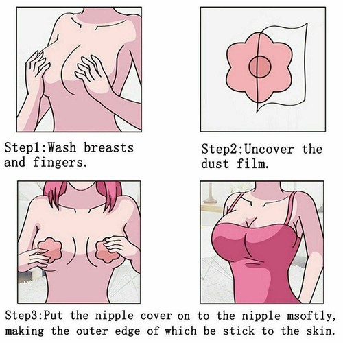 1-20 Pairs Nippleless Cover Pasties Women Reusable Adhesive Silicone Nipple Roun - Picture 16 of 24