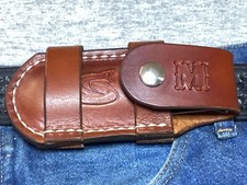Personalized Leather Folding Knife Sheath Buck 110, Buck 112, Others Horizontal