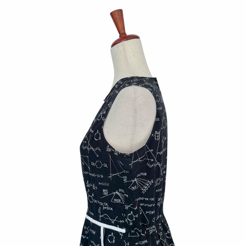 Retrolicious x Modcloth Women's Black Dress Size Medium Retro Chemistry Math (4) - Picture 8 of 12