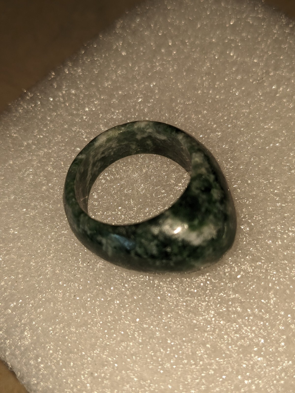 Solid Jade , Jadite Ring Green Size 10 - image 6