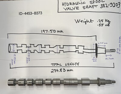 #ad #ad NEW Hydraulic Valve Spool Shaft # 382 3203 Number Stamped on SS Shaft $39.90