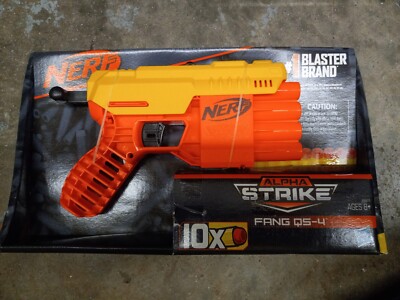 Nerf Alpha Strike FANG QS-4 4 Dart Blaster 10 Darts w/ 10 Darts