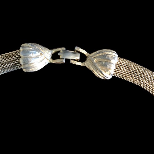 Vintage 15,75" goldfarben Art Deco Halsreif Halskette mit Stachel Fransen Detail - Bild 2 von 12
